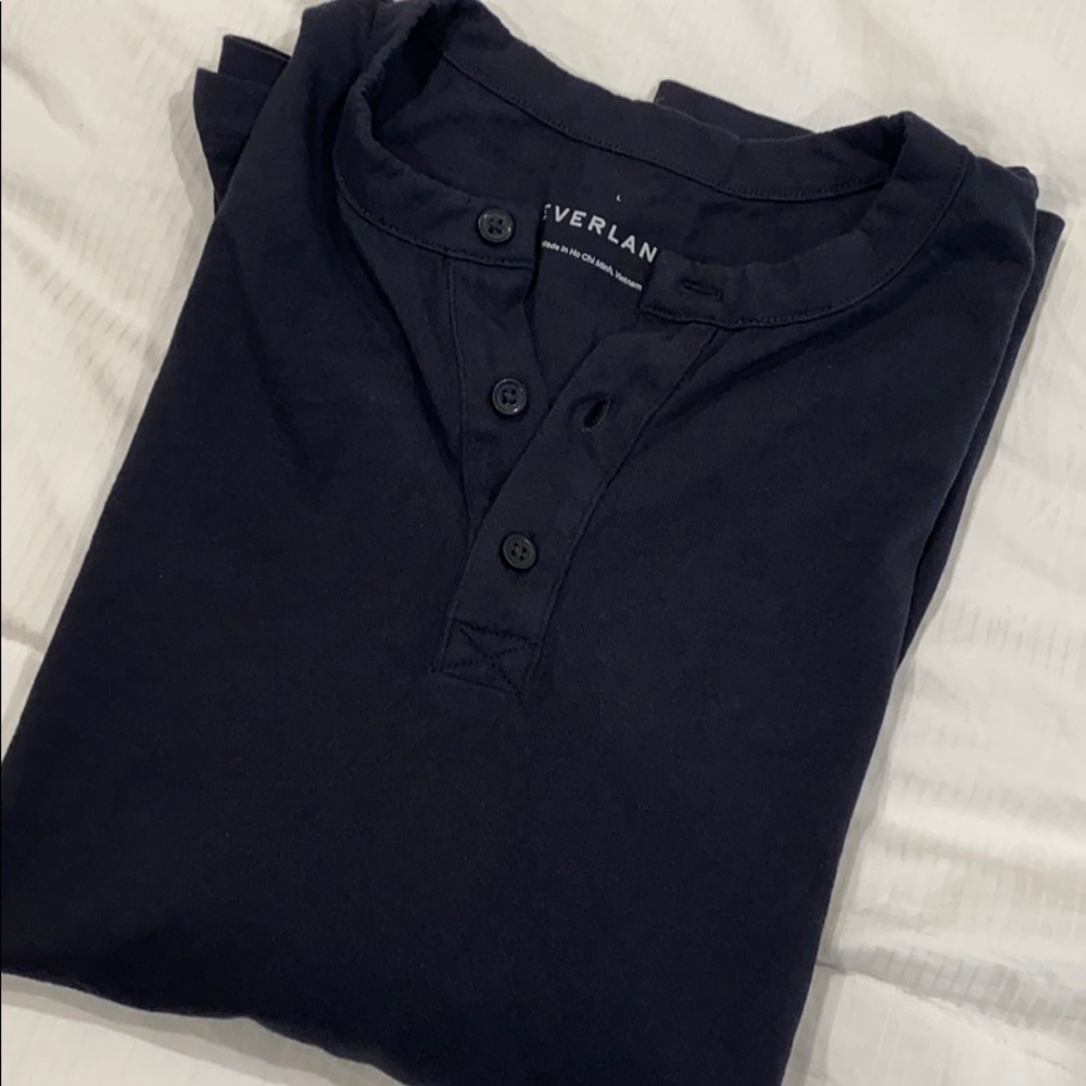 Everlane 100% Cotton Men Henley Long sleeve shirt